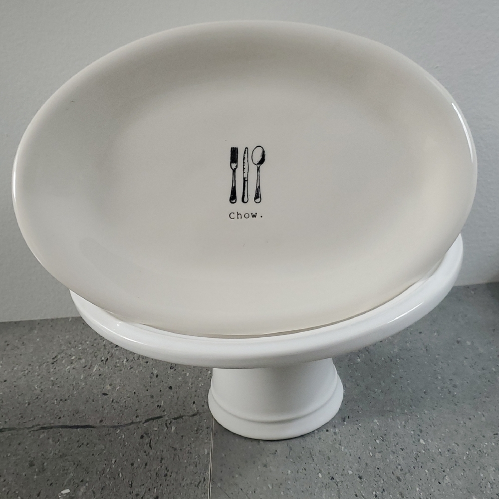 Rae Dunn Artisan Collection White Ceramic Plate